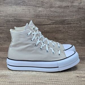 Converse Chuck Taylor All Star Lift High Women's Size 9 Tan White Platform Shoes